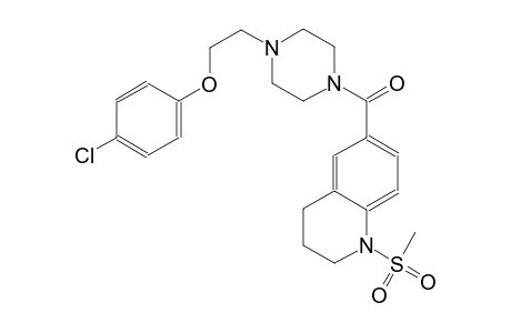 quinoline, 6-[[4-[2-(4-chlorophenoxy)ethyl]-1-piperazinyl]carbonyl]-1,2,3,4-tetrahydro-1-(methylsulfonyl)-