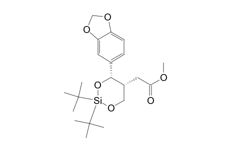 1,3-Dioxa-2-silacyclohexane-5-acetic acid, 4-(1,3-benzodioxol-5-yl)-2,2-bis(1,1-dimethylethyl)-, methyl ester, cis-(.+-.)-