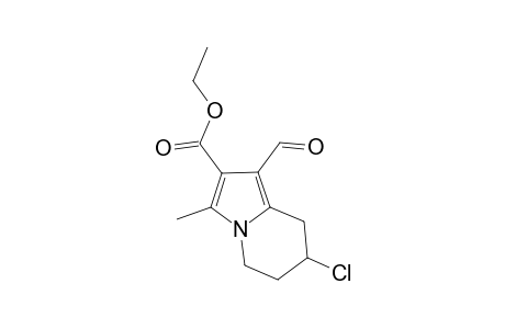 Ethyl 7-chloro-1-formyl-5,6,7,8-tetrahydro-3-methylindolizine-2-carboxylate