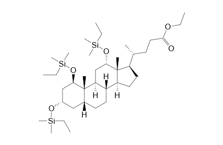 Ethyl 1.beta.,3.alpha,12.alpha.-tris(dimethylethylsilyloxy)-5.beta.-cholanoate
