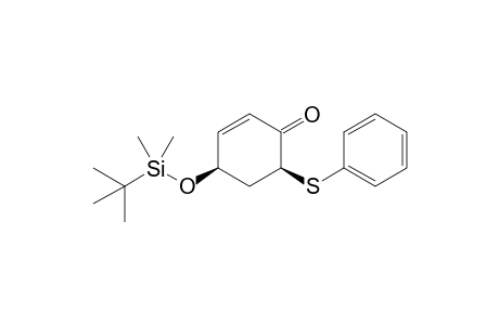 cis-4-(tert-Butyldimethylsilyloxy)-6-phenylthiocyclohex-2-enone