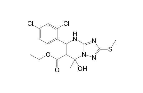 Ethyl 7-hydroxy-7-methyl-5-(2,4-dichlorophenyl)-2-methylthio-4,5,6,7-tetrahydro-1,2,4-triazolo[1.5-a]pyrimidine-6-carboxylate