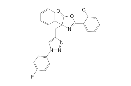 2-(2-Chlorophenyl)-4-((1-(4-fluorophenyl)-1H-1,2,3-triazol-4-yl)methyl)-4-phenyloxazol-5(4H)-one