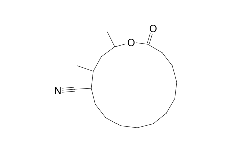 12-cyano-13-methyl-15-hexadecanolide