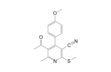 5-acetyl-4-(p-methoxyphenyl)-6-methyl-2-(methylthio)nicotinonitrile