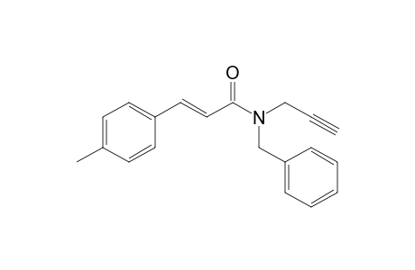 (E)-3-(4-methylphenyl)-N-(phenylmethyl)-N-prop-2-ynyl-2-propenamide
