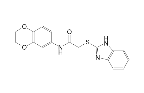 2-(1H-benzimidazol-2-ylsulfanyl)-N-(2,3-dihydro-1,4-benzodioxin-6-yl)acetamide