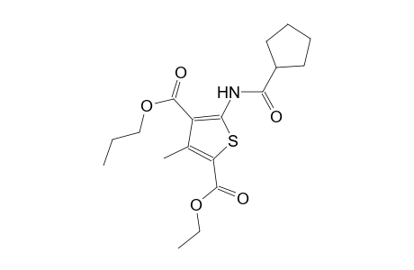 2-ethyl 4-propyl 5-[(cyclopentylcarbonyl)amino]-3-methyl-2,4-thiophenedicarboxylate