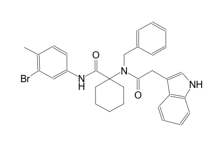 1H-indole-3-acetamide, N-[1-[[(3-bromo-4-methylphenyl)amino]carbonyl]cyclohexyl]-N-(phenylmethyl)-