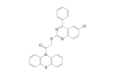 10-{[(6-chloro-4-phenyl-2-quinazolinyl)sulfanyl]acetyl}-10H-phenothiazine