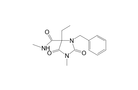 1-Benzyl-3,5-dimethyl-5-ethylcarbamoylhydrantoin