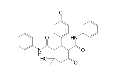 2-(4-Chlorophenyl)-4-hydroxy-4-methyl-6-oxo-N1,N3-diphenylcyclohexane-1,3-dicarboxamide