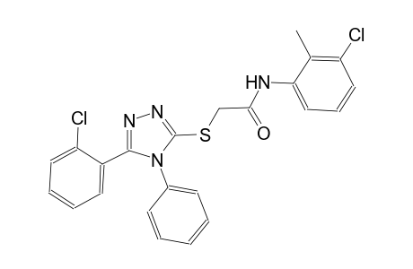 N-(3-chloro-2-methylphenyl)-2-{[5-(2-chlorophenyl)-4-phenyl-4H-1,2,4-triazol-3-yl]sulfanyl}acetamide
