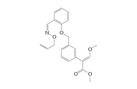 Benzeneacetic acid, alpha-(methoxymethylene)-3-[[2-[[(2-propenyloxy)imino]methyl]phenoxy]methyl]-, methyl ester