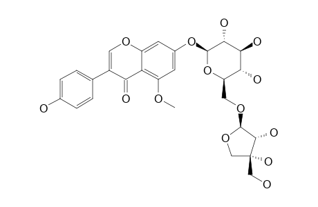 5-O-METHYLGENISTEIN-7-O-BETA-D-APIOFURANOSYL-(1->6)-O-BETA-D-GLUCOPYRANOSIDE
