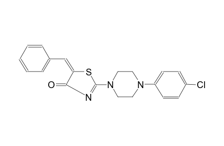 4(5H)-thiazolone, 2-[4-(4-chlorophenyl)-1-piperazinyl]-5-(phenylmethylene)-, (5E)-