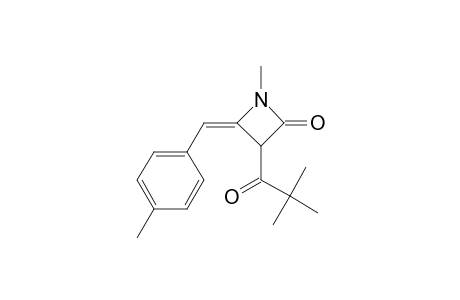 2-Azetidinone, 3-(2,2-dimethyl-1-oxopropyl)-1-methyl-4-[(4-methylphenyl)methylene]-