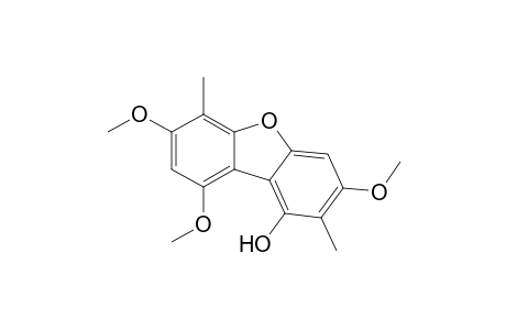 1-Dibenzofuranol, 3,7,9-trimethoxy-2,6-dimethyl-