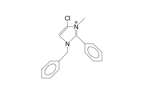 1-Benzyl-4-chloro-3-methyl-2-phenyl-imidazolium cation
