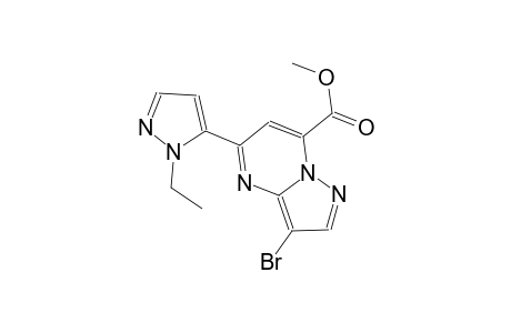 pyrazolo[1,5-a]pyrimidine-7-carboxylic acid, 3-bromo-5-(1-ethyl-1H-pyrazol-5-yl)-, methyl ester