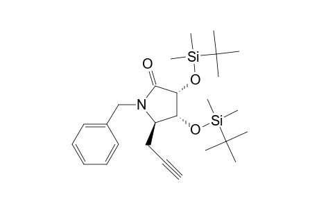 (3R,4R,5R)-3,4-Bis[(tert-Butyldimethylsilyl)oxy]-5-propargyl-1-benzyl-2-pyrrolidineone