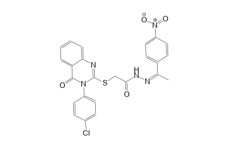 2-{[3-(4-chlorophenyl)-4-oxo-3,4-dihydro-2-quinazolinyl]sulfanyl}-N'-[(Z)-1-(4-nitrophenyl)ethylidene]acetohydrazide