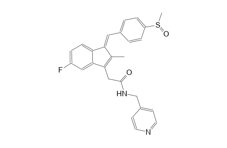 1H-indene-3-acetamide, 5-fluoro-2-methyl-1-[[4-(methylsulfinyl)phenyl]methylene]-N-(4-pyridinylmethyl)-, (1E)-