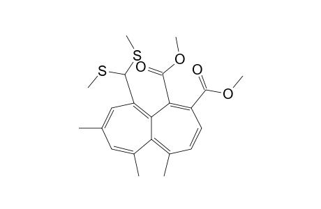 Dimethyl 1,8,10-trimethyl-6-[bis(methylthio)methyl]heptalene-4,5-dicarboxylate
