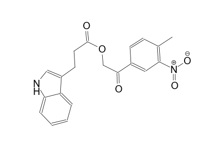2-(4-methyl-3-nitrophenyl)-2-oxoethyl 3-(1H-indol-3-yl)propanoate