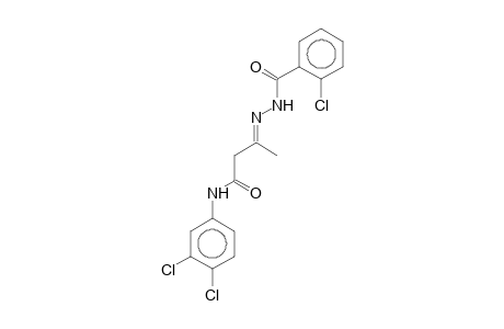 (3E)-3-[(2-Chlorobenzoyl)hydrazono]-N-(3,4-dichlorophenyl)butanamide