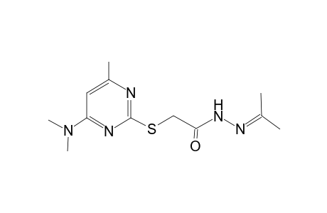 2-[4-(dimethylamino)-6-methyl-pyrimidin-2-yl]sulfanyl-N-(isopropylideneamino)acetamide