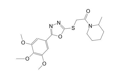 2-methyl-1-({[5-(3,4,5-trimethoxyphenyl)-1,3,4-oxadiazol-2-yl]sulfanyl}acetyl)piperidine