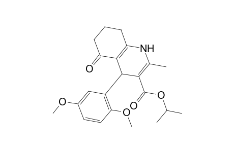 isopropyl 4-(2,5-dimethoxyphenyl)-2-methyl-5-oxo-1,4,5,6,7,8-hexahydro-3-quinolinecarboxylate