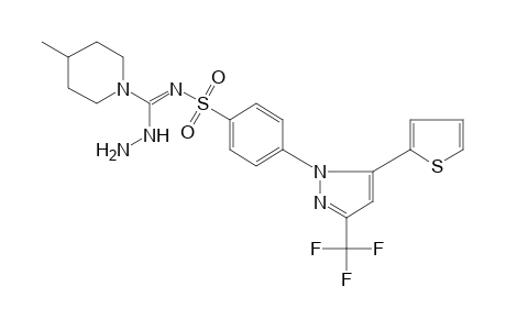 4-methyl-N-{{p-[5-(2-thienyl)-3-(trifluoromethyl)pyrazol-1-yl]phenyl}sulfonyl}-1-piperidinecarboximidic acid