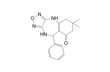 4H-[1,2,5]oxadiazolo[3,4-b][1,4]benzodiazepin-8(5H)-one, 6,7,9,10-tetrahydro-6,6-dimethyl-9-phenyl-