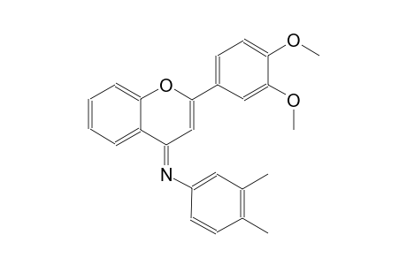 N-[(4E)-2-(3,4-dimethoxyphenyl)-4H-chromen-4-ylidene]-3,4-dimethylaniline