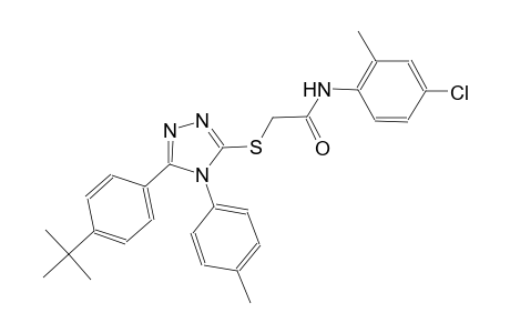 2-{[5-(4-tert-butylphenyl)-4-(4-methylphenyl)-4H-1,2,4-triazol-3-yl]sulfanyl}-N-(4-chloro-2-methylphenyl)acetamide