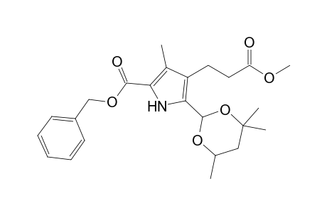 Benzyl 2-(4,4,6-trimethyl-1,3-dioxan-2-yl)-3-(2-methoxycarbonylethyl)-4-methylpyrrole-5-carboxylate