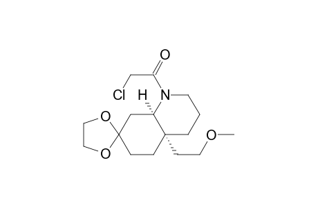 Spiro[1,3-dioxolane-2,7'(1'H)-quinoline], 1'-(chloroacetyl)octahydro-4'a-(2-methoxyethyl)-, cis-(.+-.)-