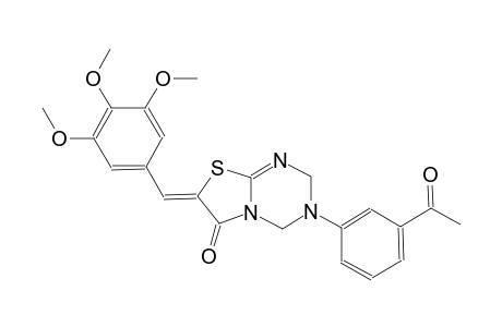 (7Z)-3-(3-acetylphenyl)-7-(3,4,5-trimethoxybenzylidene)-3,4-dihydro-2H-[1,3]thiazolo[3,2-a][1,3,5]triazin-6(7H)-one