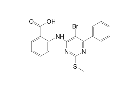 N-[5-bromo-2-(methylthio)-6-phenyl-4-pyrimidinyl]anthranilic acid