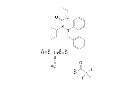 3,3,3-Tricarbonyl-4-(1-methylpropyl)-1,2-diphenyl-3-(trifluoracetoxy)-1-aza-3-ferra-2-cyclobuten-4-carboxylic acid ethylester