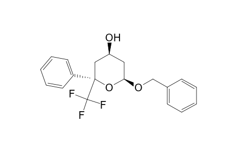 2H-Pyran-4-ol, tetrahydro-2-phenyl-6-(phenylmethoxy)-2-(trifluoromethyl)-, (2.alpha.,4.beta.,6.beta.)-(.+-.)-