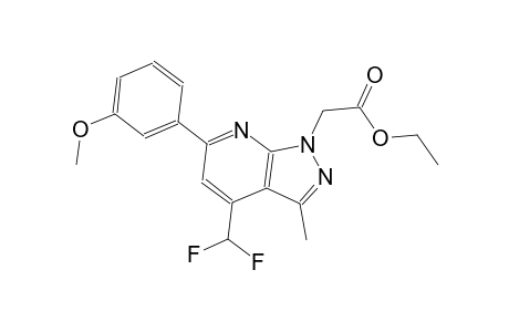 1H-pyrazolo[3,4-b]pyridine-1-acetic acid, 4-(difluoromethyl)-6-(3-methoxyphenyl)-3-methyl-, ethyl ester