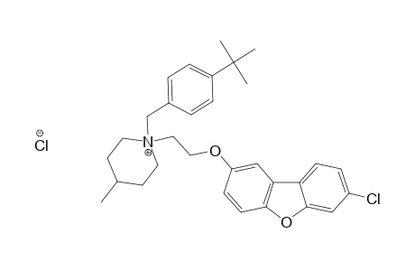 Piperidinium, 1-[2-[(7-chloro-2-dibenzofuranyl)oxy]ethyl]-1-[[4-(1,1-dimethylethyl)phenyl]methyl]-4-methyl-, chloride
