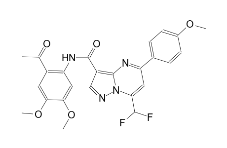 N-(2-acetyl-4,5-dimethoxyphenyl)-7-(difluoromethyl)-5-(4-methoxyphenyl)pyrazolo[1,5-a]pyrimidine-3-carboxamide