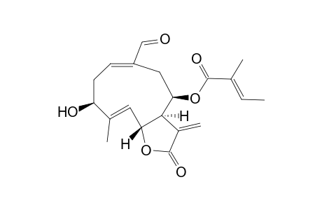 8-.beta.-tiglyloxyl-3-.beta.-hydroxyl-10-formyl-6H-.beta.-germacra-1(10)E,4E,11(13)-trien-6,12-olide