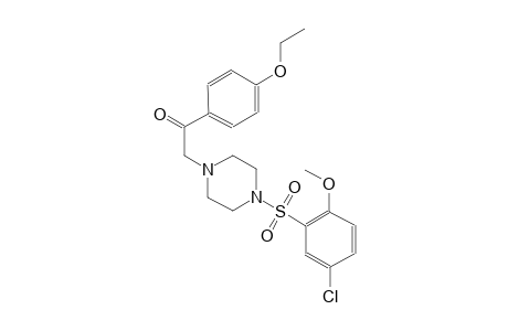 ethanone, 2-[4-[(5-chloro-2-methoxyphenyl)sulfonyl]-1-piperazinyl]-1-(4-ethoxyphenyl)-