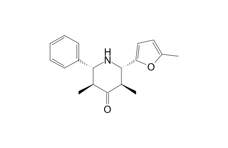 (2S*,3R*,5S*,6R*)-2-(5-methyl-2-furyl)-3,5-dimethyl-6-phenylpiperidin-4-one