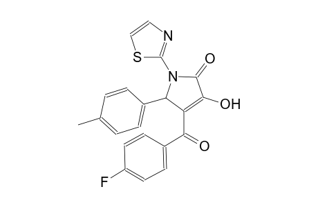 2H-pyrrol-2-one, 4-(4-fluorobenzoyl)-1,5-dihydro-3-hydroxy-5-(4-methylphenyl)-1-(2-thiazolyl)-
